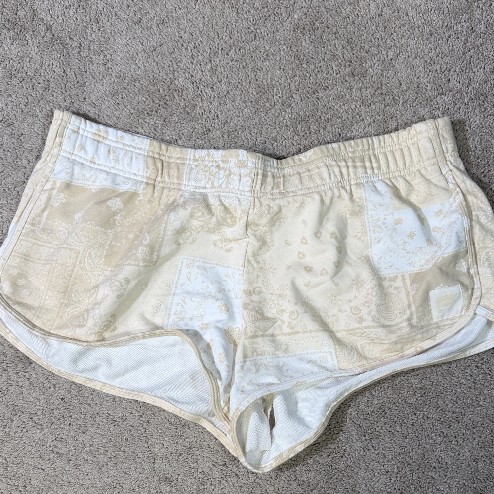 Fabletics Cream Athletic Shorts